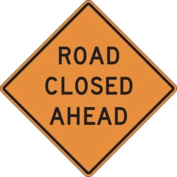 Accuform RIGID CONSTRUCT ION SIGN ROAD CLOSED FRK423DP - main